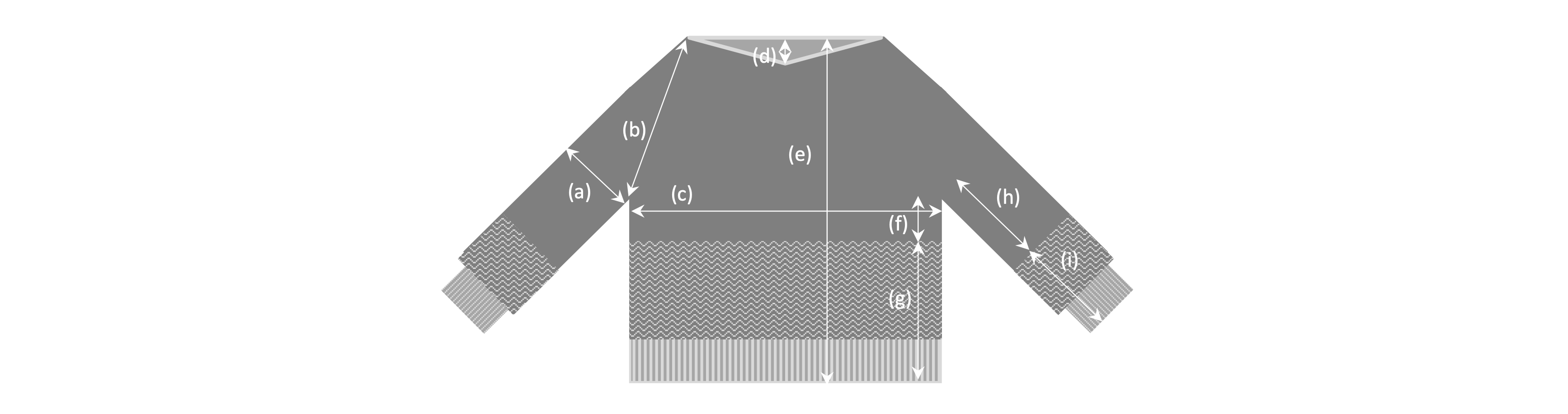 Feathers measurements schematic